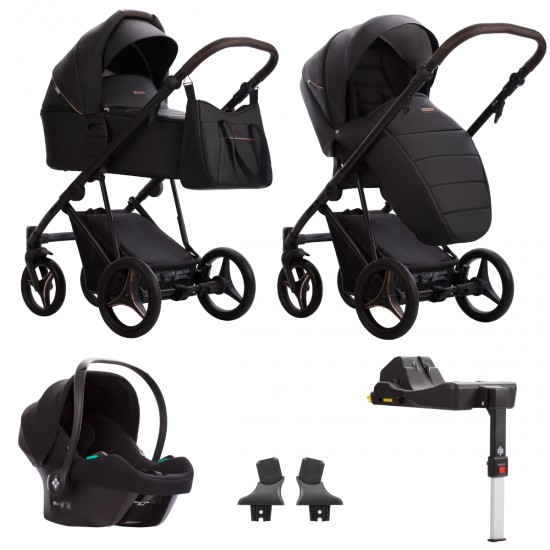 Bebetto Flavio Pro 3 in 1 Isofix Base Travel System Bundle PRO 06 Black